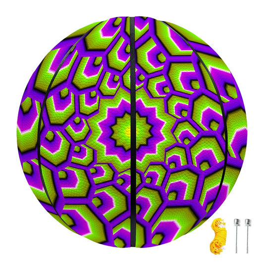 Green Hive Moving Optical Illusion Basketball