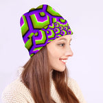 Green Hive Moving Optical Illusion Beanie