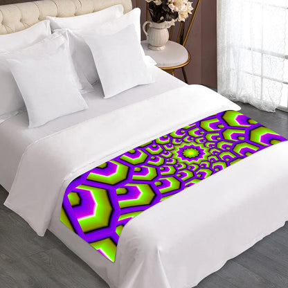Green Hive Moving Optical Illusion Bed Runner