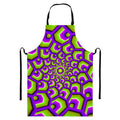 Green Hive Moving Optical Illusion Bib Apron With Pocket