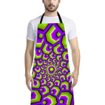 Green Hive Moving Optical Illusion Bib Apron With Pocket