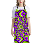Green Hive Moving Optical Illusion Bib Apron With Pocket