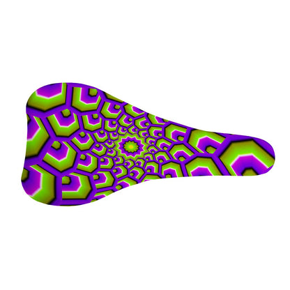 Green Hive Moving Optical Illusion Bicycle Seat Cover
