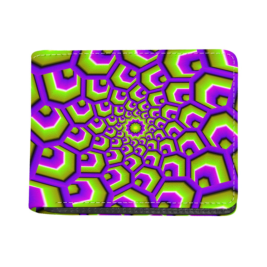 Green Hive Moving Optical Illusion Bifold Wallet