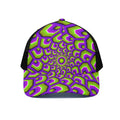 Green Hive Moving Optical Illusion Black Mesh Trucker Hat