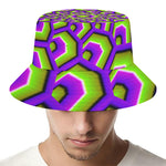 Green Hive Moving Optical Illusion Bucket Hat