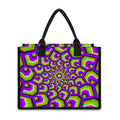 Green Hive Moving Optical Illusion Canvas Tote Bag