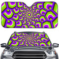 Green Hive Moving Optical Illusion Car Windshield Sun Shade