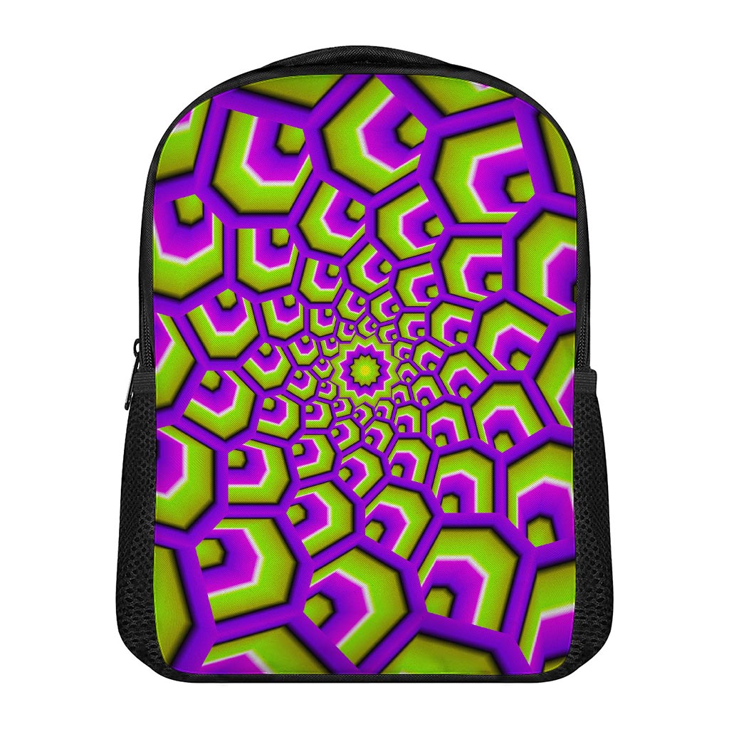 Green Hive Moving Optical Illusion Casual Backpack