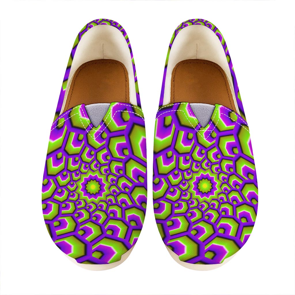 Green Hive Moving Optical Illusion Casual Shoes