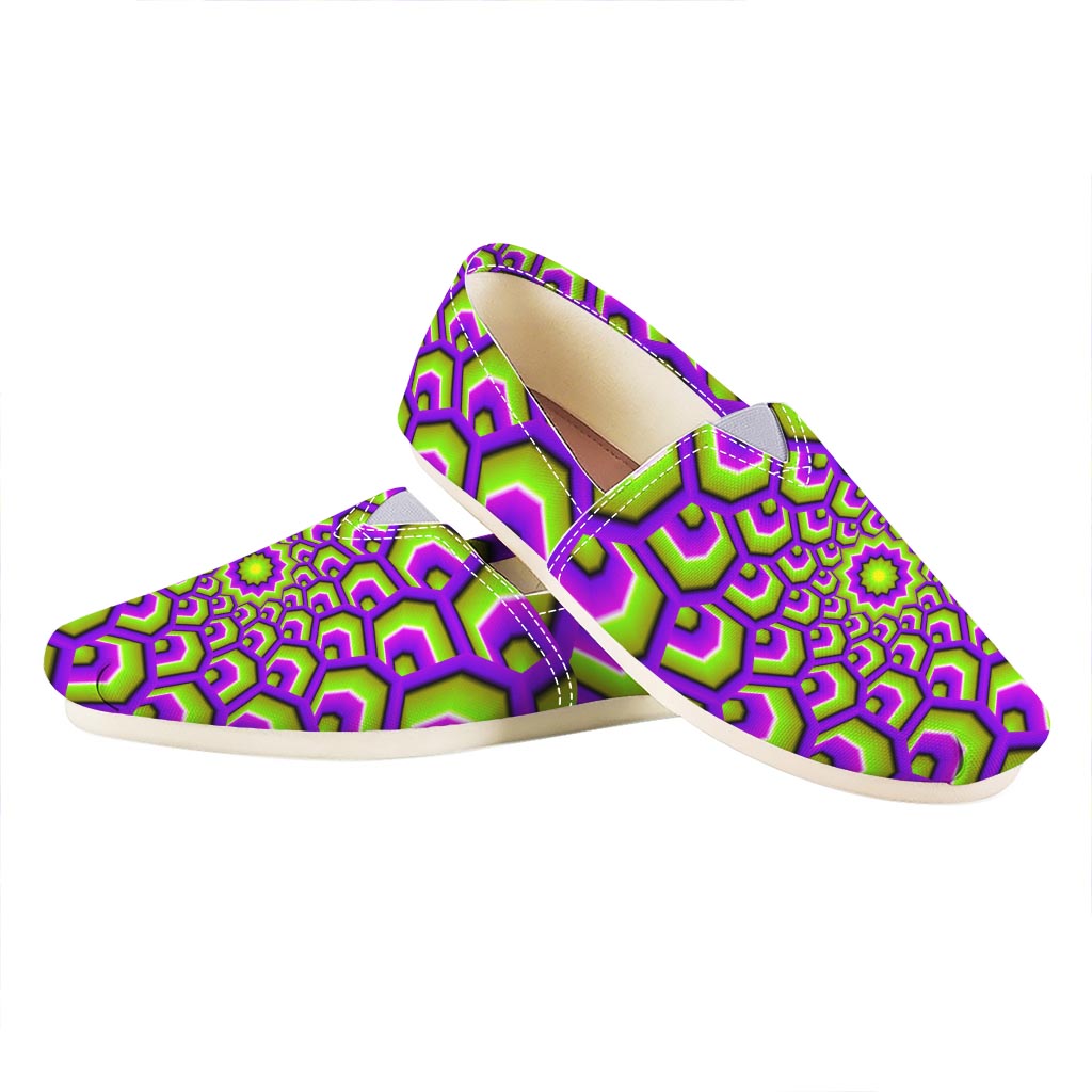 Green Hive Moving Optical Illusion Casual Shoes