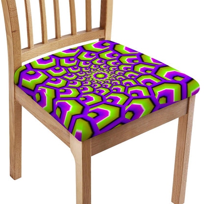 Green Hive Moving Optical Illusion Chair Cushion Cover