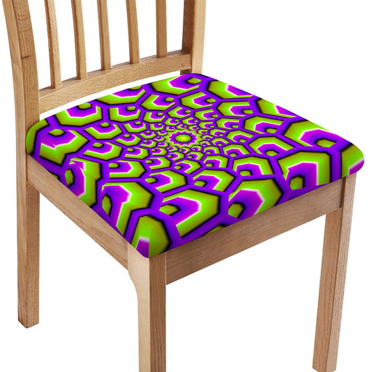 Green Hive Moving Optical Illusion Chair Cushion Cover