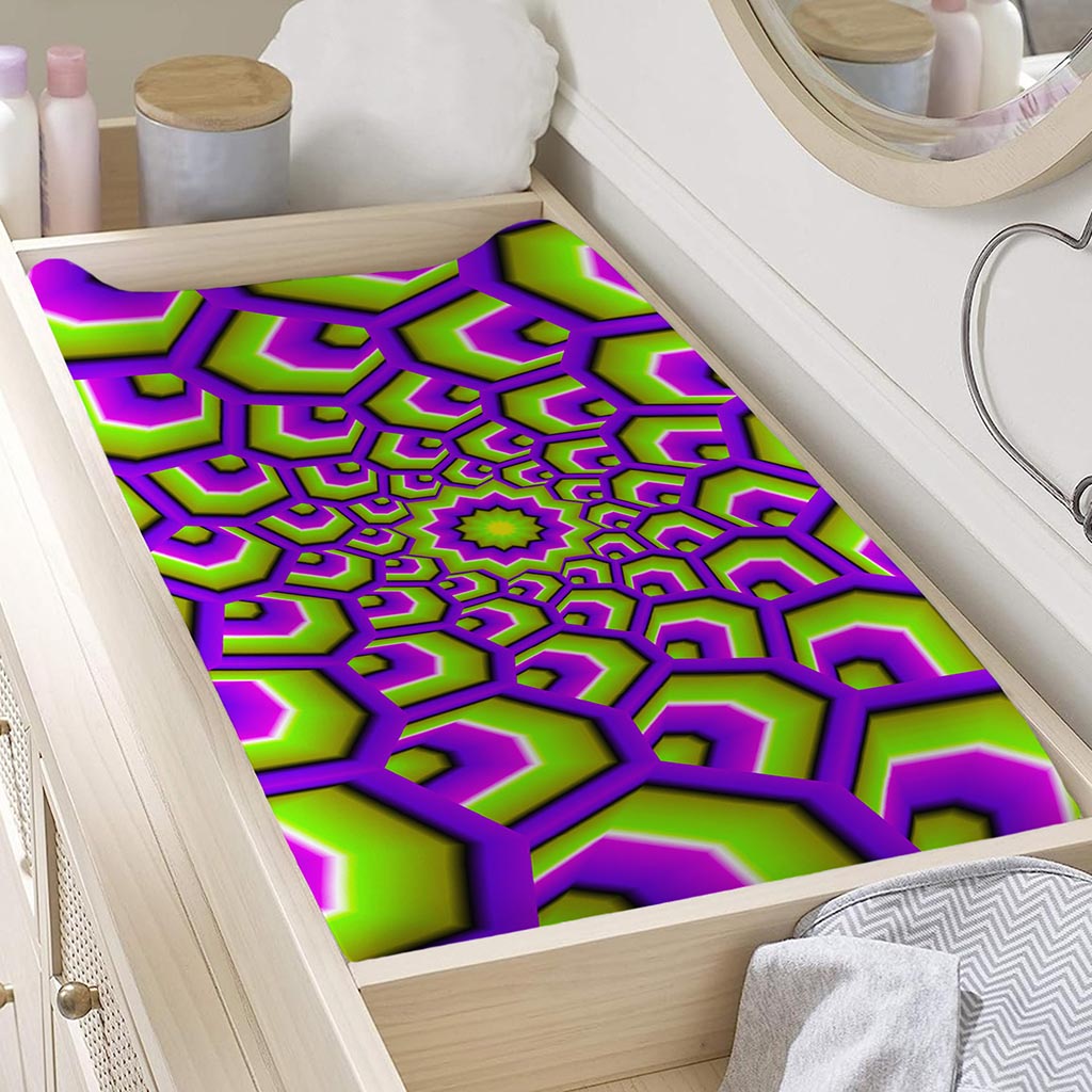 Green Hive Moving Optical Illusion Changing Pad Cover
