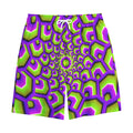 Green Hive Moving Optical Illusion Cotton Shorts