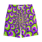 Green Hive Moving Optical Illusion Cotton Shorts
