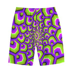 Green Hive Moving Optical Illusion Cotton Shorts