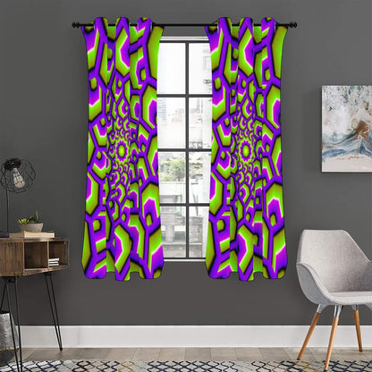 Green Hive Moving Optical Illusion Curtain