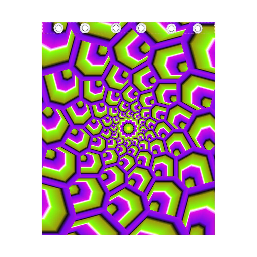 Green Hive Moving Optical Illusion Curtain