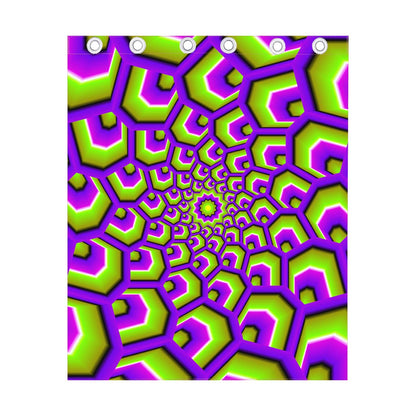 Green Hive Moving Optical Illusion Curtain