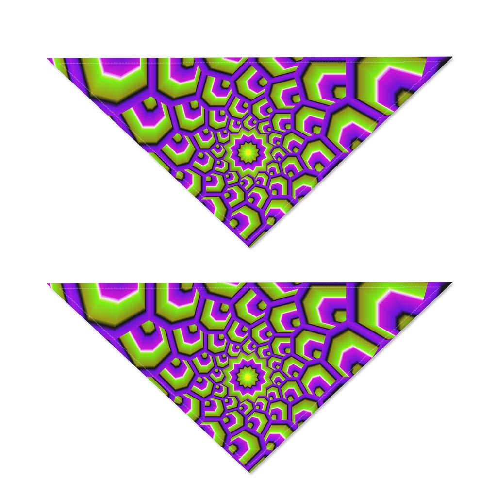 Green Hive Moving Optical Illusion Dog Bandana