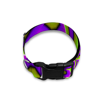 Green Hive Moving Optical Illusion Dog Collar