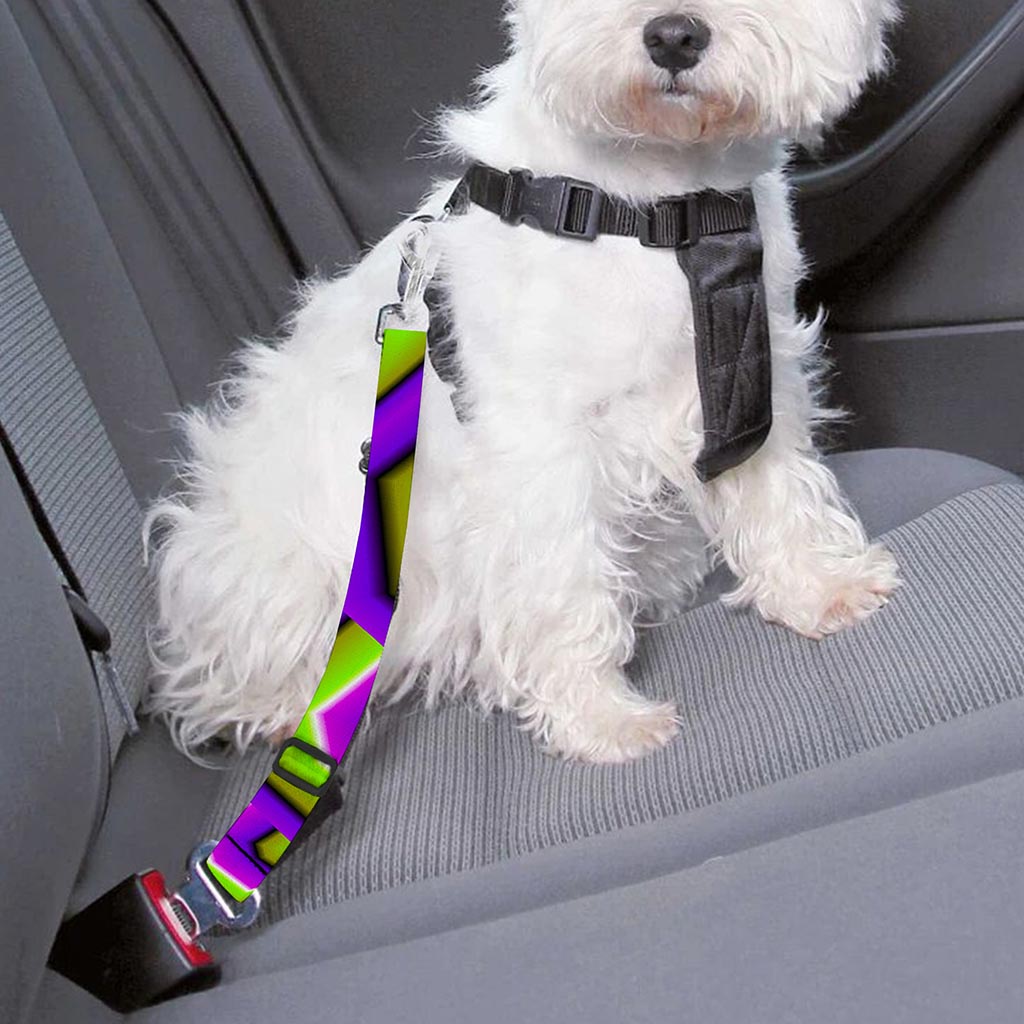 Green Hive Moving Optical Illusion Dog Seat Belt