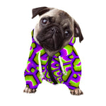 Green Hive Moving Optical Illusion Dog Zip Up Hoodie