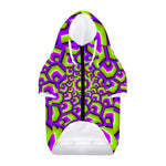 Green Hive Moving Optical Illusion Dog Zip Up Hoodie