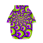 Green Hive Moving Optical Illusion Dog Zip Up Hoodie