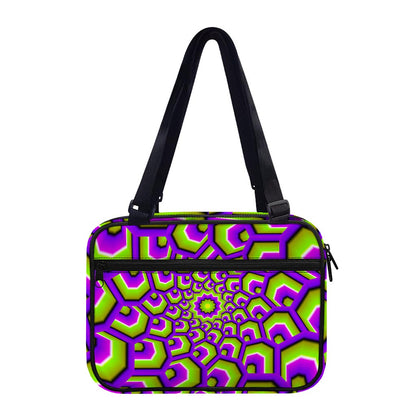 Green Hive Moving Optical Illusion Double Strap Bible Bag