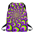 Green Hive Moving Optical Illusion Drawstring Backpack