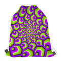 Green Hive Moving Optical Illusion Drawstring Bag
