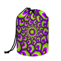Green Hive Moving Optical Illusion Drawstring Makeup Bag