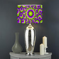 Green Hive Moving Optical Illusion Drum Lamp Shade