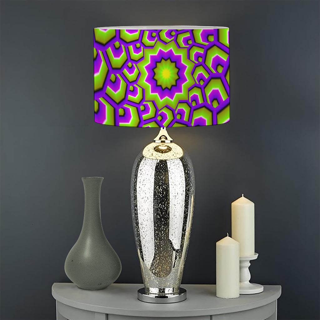 Green Hive Moving Optical Illusion Drum Lamp Shade