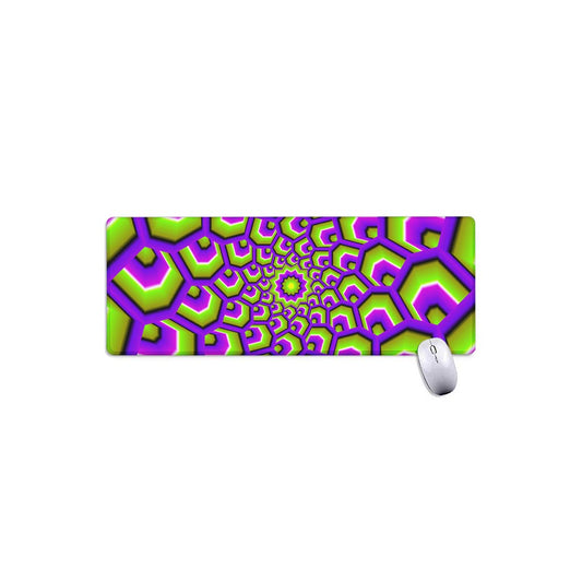 Green Hive Moving Optical Illusion Extended Mouse Pad