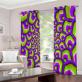 Green Hive Moving Optical Illusion Extra Wide Grommet Curtains