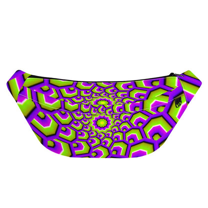 Green Hive Moving Optical Illusion Fanny Pack