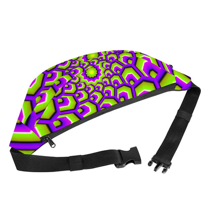 Green Hive Moving Optical Illusion Fanny Pack