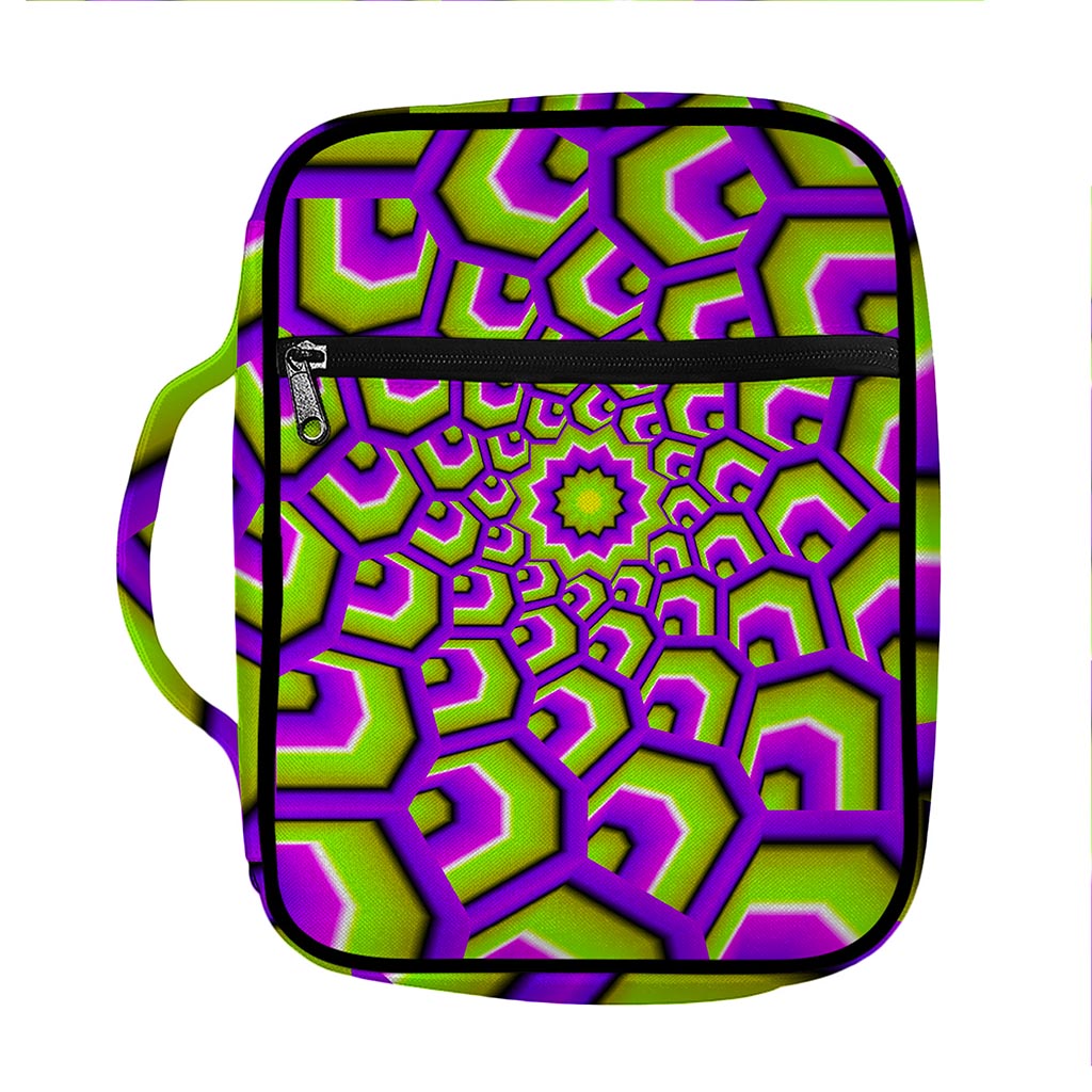 Green Hive Moving Optical Illusion Front Pocket Bible Bag