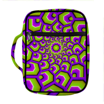 Green Hive Moving Optical Illusion Front Pocket Bible Bag