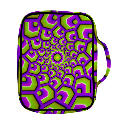 Green Hive Moving Optical Illusion Front Pocket Bible Bag