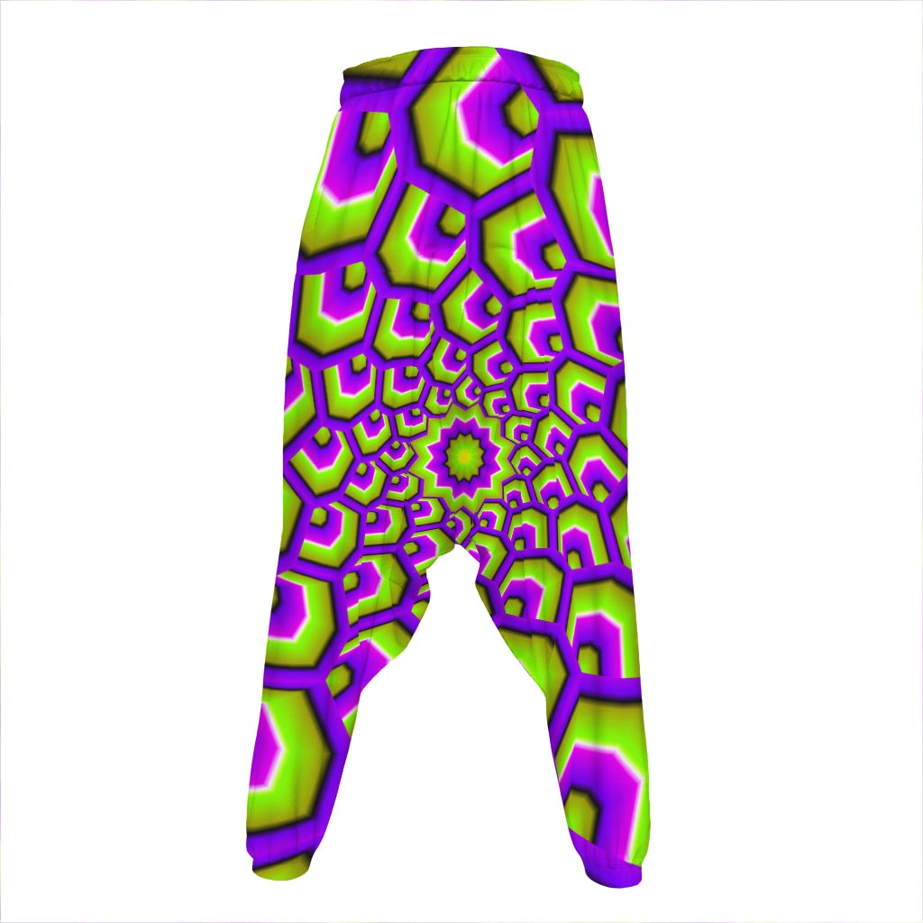 Green Hive Moving Optical Illusion Hammer Pants