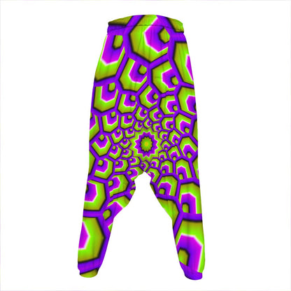 Green Hive Moving Optical Illusion Hammer Pants