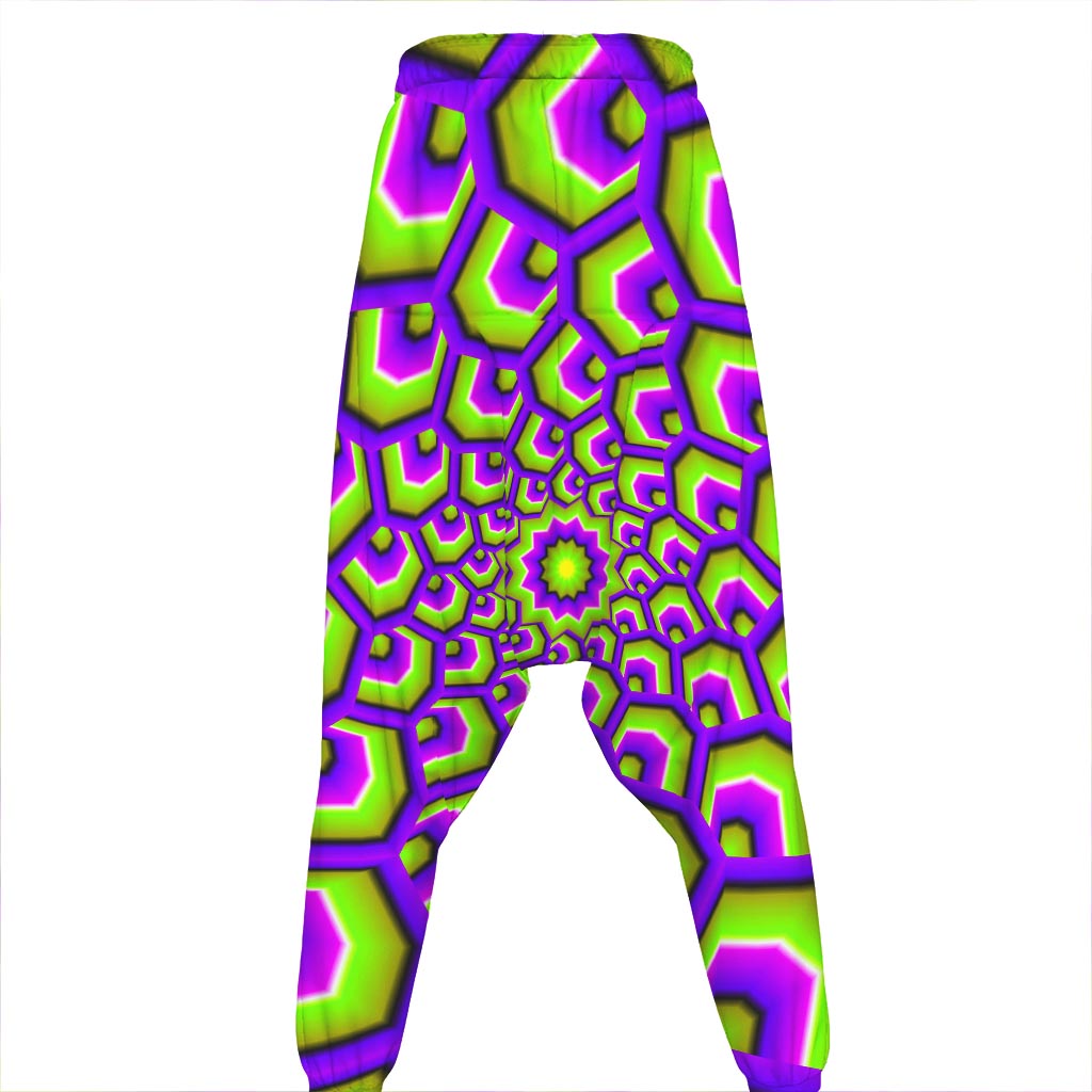 Green Hive Moving Optical Illusion Hammer Pants