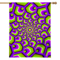 Green Hive Moving Optical Illusion House Flag