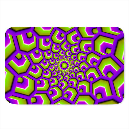 Green Hive Moving Optical Illusion Indoor Door Mat