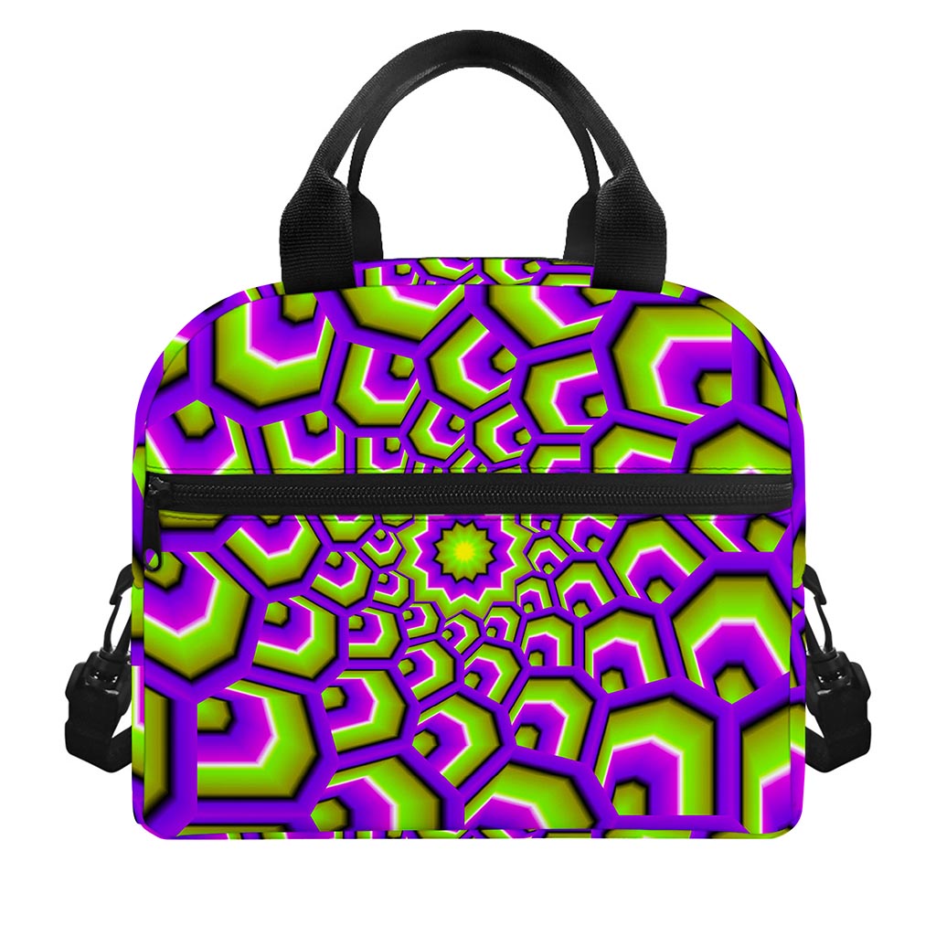 Green Hive Moving Optical Illusion Insulated Lunch Bag
