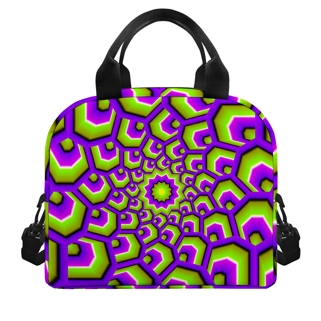 Green Hive Moving Optical Illusion Insulated Lunch Bag